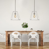 Zander Lighting Reuten 1 Light Steel Pendant