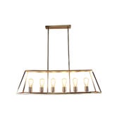 Zander Lighting Reuten Steel 6 Light Linear Pendant