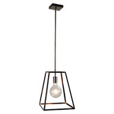 Zander Lighting Reuten 1 Light Steel Pendant