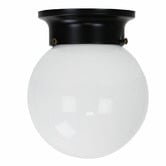 Zander Lighting Shelton Black Opal Glass 15cm DIY Batten Fix Light