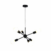 Zander Lighting Black Lugo 6 Light Metal Pendant
