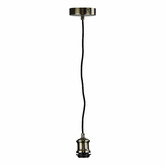 Zander Lighting Ortona Cloth Covered Suspension Pendant Light