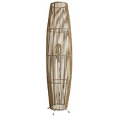 Zander Lighting Arley Natural Cane Floor Lamp