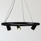 Zander Lighting Black Zori 3 Light Metal Pendant