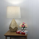 Zander Lighting Rollo Resin &amp; Linen Table Lamp