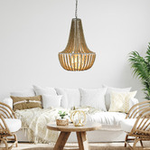 Zander Lighting Natural Digby 3 Light Pendant Light