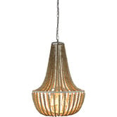 Zander Lighting Digby Timber Beaded 3 Light Pendant