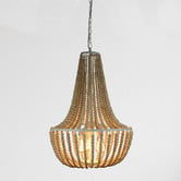 Zander Lighting Digby Timber Beaded 3 Light Pendant
