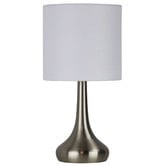 Zander Lighting Padua Brushed Chrome Metal Touch Table Lamp