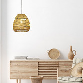 Zander Lighting Adkins Natural Paper String Rattan Pendant Shade