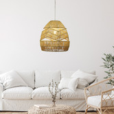 Zander Lighting Adkins Natural Paper String Rattan Pendant Shade