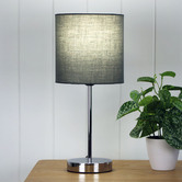 Zander Lighting Veronika Steel &amp; Poly Cotton Table Lamp