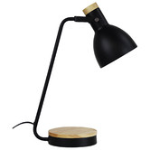 Zander Lighting Blaise Metal &amp; Wood Desk Lamp