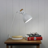 Zander Lighting Blaise Metal &amp; Wood Desk Lamp