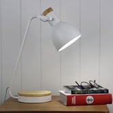 Zander Lighting Blaise Metal &amp; Wood Desk Lamp