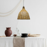 Zander Lighting Orion Rattan Cane Pendant Light