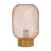 Zander Lighting Andrade Rubberwood Mesh Table Lamp