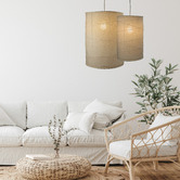 Zander Lighting Boheme Flax Linen Ceiling Light Shade