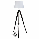 Zander Lighting Talla Timber Adjustable Tripod Floor Lamp
