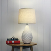 Zander Lighting Sharpe Ceramic &amp; Fabric Table Lamp