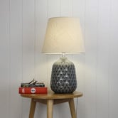 Zander Lighting Ember Ceramic &amp; Fabric Table Lamp