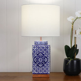 Zander Lighting Juarez Ceramic &amp; Fabric Table Lamp