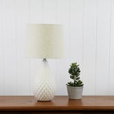 Zander Lighting Sharpe Ceramic &amp; Fabric Table Lamp