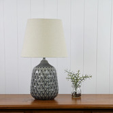 Zander Lighting Ember Ceramic &amp; Fabric Table Lamp