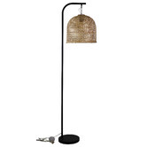 Zander Lighting Oze Steel &amp; Rattan Floor Lamp