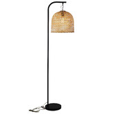 Zander Lighting Oze Steel &amp; Rattan Floor Lamp