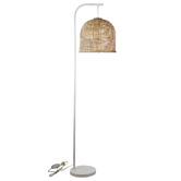 Zander Lighting Oze Steel &amp; Rattan Floor Lamp