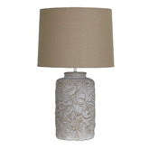 Zander Lighting 55cm White Basilicata Table Lamp