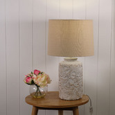 Zander Lighting Basilicata White Resin Table Lamp