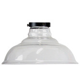 Zander Lighting Miyun Clear Glass &amp; Steel Ceiling Light Shade