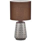 Zander Lighting 45cm Turkana Ceramic &amp; Cotton Table Lamp