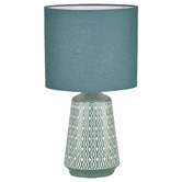 Zander Lighting 45cm Turkana Ceramic &amp; Cotton Table Lamp