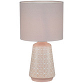 Zander Lighting 45cm Turkana Ceramic &amp; Cotton Table Lamp