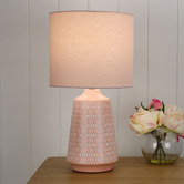 Zander Lighting 45cm Turkana Ceramic &amp; Cotton Table Lamp