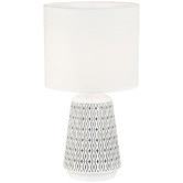 Zander Lighting 45cm Turkana Ceramic &amp; Cotton Table Lamp