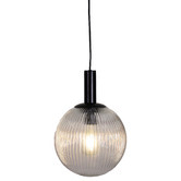Zander Lighting Salween Steel &amp; reeded Glass Pendant Light