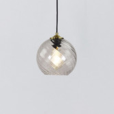 Zander Lighting Lagan Steel &amp; Glass Pendant Light