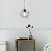 Zander Lighting Lagan Steel &amp; Glass Pendant Light