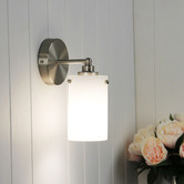 Zander Lighting Chrome Bronte Glass Wall Sconce