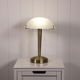 Zander Lighting 32cm Huxley Metal &amp; Glass Touch Table Lamp
