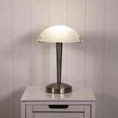 Zander Lighting 32cm Huxley Metal &amp; Glass Touch Table Lamp
