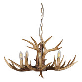Zander Lighting Tucker Antler Polyresin 6 Light Pendant