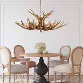 Zander Lighting Tucker Antler Polyresin 8 Light Pendant