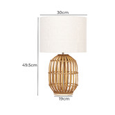 Zander Lighting 49.5cm Tegal Bamboo Table Lamp