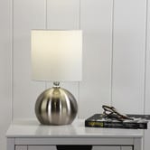 Zander Lighting Venice Brushed Chrome Steel Table Lamp