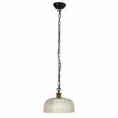 Zander Lighting Dimitri Dome Etched Glass Pendant Light